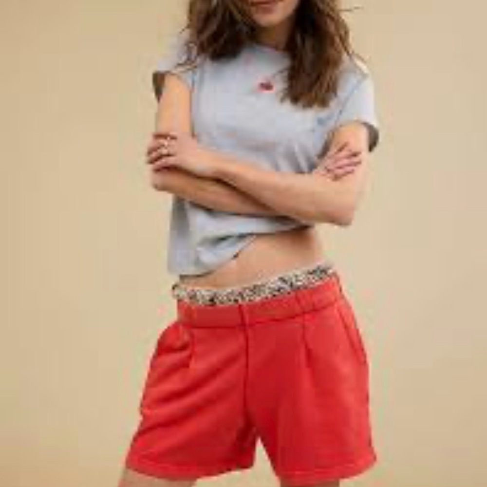 Aerie womens new heights trouser fleece shorts size small